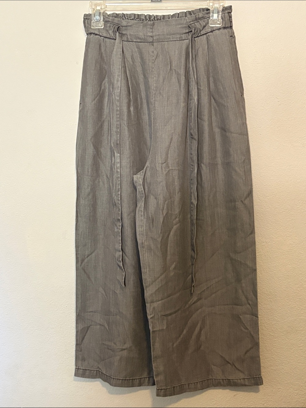 1250C Gray Wide Leg Pants Petite Small